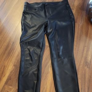 Faux leather pants
